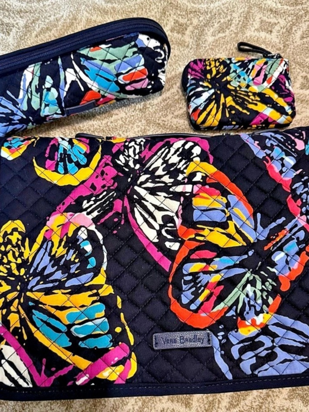 🦋Vera Bradley lot Hanging Accessory Organizers Multicolor Butterfly